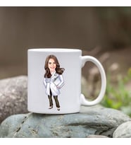 Kişiye Özel Bardak - Karikatür Bardak - Kadın Doktor Bardağı
