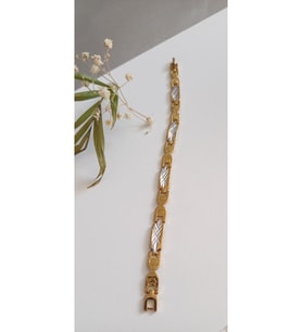 ÇELİK BİLEKLİK ERKEK  ÜNİSEKS GOLD 19 CM AYARLANABİLİR ERKEK & KADIN 14 AYAR GOLD ALTIN RENGİNDE