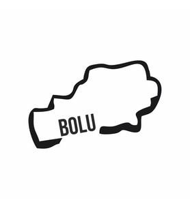 Bolu Harita Araba Sticker siyah 16x11 CM (Siyah)