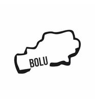 Bolu Harita Araba Sticker siyah 16x11 CM (Siyah)