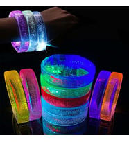 Sarı Led Işıklı Baskı Yapılabilen Pilli Bileklik Bilezik