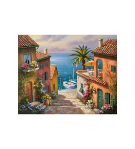 Deniz Sokak Sticker(Çerçeveli) 70x90 Sayılarla Boyama Hobi Seti