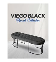 Siyah Bench Puf