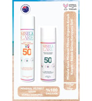 Minela Care Mineral Filtreli Organik Kırışık Karşıtı + Bebek Güneş Koruyucu Set PA++++