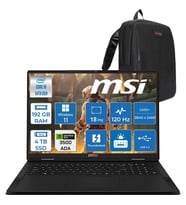 MSI Msı Creatorpro X18 Hx A14VKSG-481TR Intel Core I9 14900HX 192GB Ddr5 4tb SSD Windows 11 Pro Rtx 3500 Ada Gddr6 12GB 175W 18 Inç Uhd+ (3840×2400) 120Hz Mobil Iş Istasyonu 481TRP26 + Zetta Çanta
