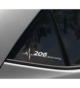 206 Yan Cam Sticker Oto Kapı Çıkartma Tuning oto 20 cm x 7 cm yazı 351