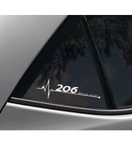 206 Yan Cam Sticker Oto Kapı Çıkartma Tuning oto 20 cm x 7 cm yazı 351