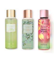VICTORIA'S SECRET Palm Lagoon-Wonderland Woods-Tropıc Splash Vücut Spreyi Üçlü Set (Saks)