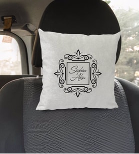 BK Gift Kişiye Özel İsimli Kare Araç Koltuk Yastığı-1