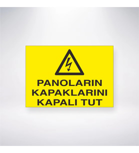 Panoların Kapaklarını Kapalı Tut 21x28 Arkası Yapışkanlı Levha
