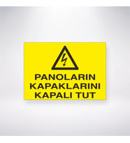 Panoların Kapaklarını Kapalı Tut 21x28 Arkası Yapışkanlı Levha
