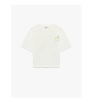 Koton Bisiklet Yaka Ekru Kız Çocuk T-Shirt 6SKG10151AK