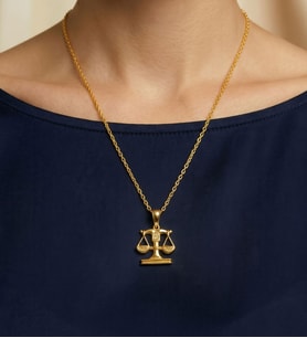 Terazi Burcu 22 Ayar Altın Kolye