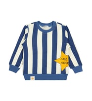 Civil Boys Çizgili Yıldız Baskılı 2-5 Yaş Sweatshirt - Mavi
