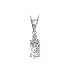 Pırlanta ve Beyaz Topaz Serenity Kolye 0717P0065