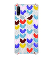 PrintiFy Huawei P30 Lite Uyumlu Water Color 1 Baskılı Şeffaf Köşe Korumalı Antişok Kılıf