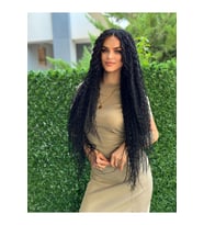 Afro Siyah Yeni Tül Peruk Model