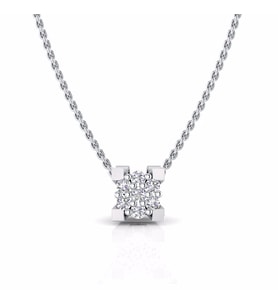 0,20 Karat Pırlantalı Kolye (Altın-Beyaz)
