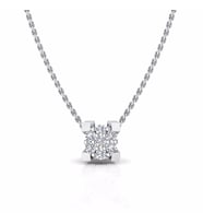 0,20 Karat Pırlantalı Kolye (Altın-Beyaz)