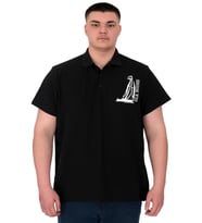 Mode XL Büyük Beden Erkek T-Shirt Polo Sea Bound U25303 Siyah