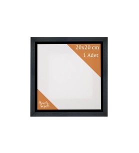 Siyah Çerçeveli 20x20 cm Boş Tuval Tablo