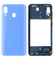 Samsung Galaxy A40 - SM-A405F FULL Kasa Arka Kapak Takım MAVİ