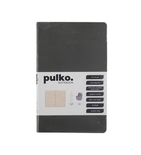 PULKO NOTEBOOK PND021 ESNEK KAPAK 13x21cm 80gr.80 SAYFA TERMO DERİ TERZİ DİKİŞ SIRT ÇİZGİLİ NOT DEFT