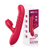 PRIME TOYS Mona Şarjlı İleri Geri Hareketli Titreşimli 2 in 1 Klitoris G Nokta Uyarıcı Vibratör
