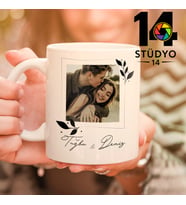 Stüdyo 14 Kişiye Özel İsim Soyisim ve Özel Tasarım Fotoğraf Alanlı Güneş Kupa -Mug ( Sevgiliye -Arkadaşa Hediye)