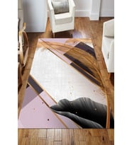 Dijital Kaymaz Taban Yıkanabilir Salon Halısı Mutfak Halısı Koridor Halısı Yolluk ND-HS-336 (Çok Renkli)