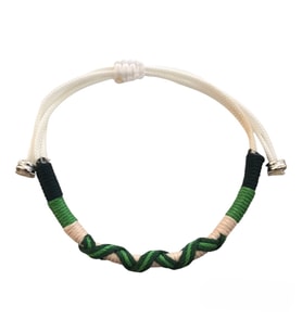 Handcraftedbyoz, Kadın, Etnik, Bohem, El yapımı, Yeşil, Wave Bileklik