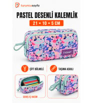 Pembe İki Bölmeli Kalem Çantası, Şık ve Kullanışlı Tasarım
