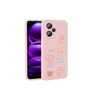 Xiaomi Redmi Note 12 4G Uyumlu Kılıf Kabartma Figürlü Parlak Zore Toys Silikon Kapak