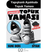 #YamaBandı Ayakkabı Topuk Yaması Yapışkanlı Tamir Bandı Siyah 4 Adet Spor Sneaker Klasik Bot Çocuk Y