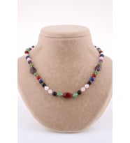 Kız Öğrenci Kolye-aventurin-akik-lapis-havlit-pembe Kuvars-obsidyen-yeşim