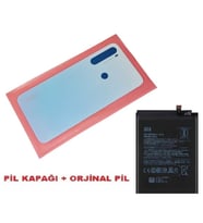 Tkgz Xiaomi Redmi NOTE 8 Arka Pil Batarya Kapağı + PİL (CAM) BEYAZ
