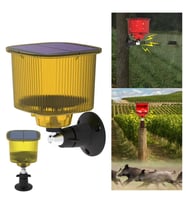 Ayt Powermaster PM-26956 Mikrofonlu Sesli Hayvan Kovucu Alarm Cihazı Solar Güneş Enerjili Panelli Vahşi Hayvan Kovacağı