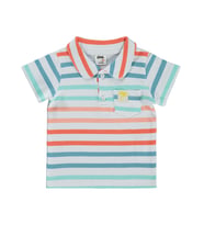 Civil Baby Çizgili 6-18 Ay Tişört - Beyaz