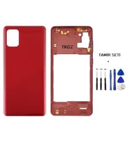 Samsung Galaxy A31 - SM-A315F FULL Kasa Arka Kapak Takım KIRMIZI - TAMİR SETİ