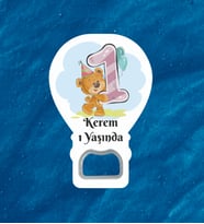 İsimli 1 Yaşında Hediyelik Açacak Magnet
