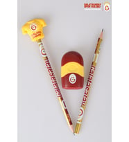 LİSANSLI GALATASARAY 2'Lİ KURŞUN KALEM VE SİLGİLİ KALEMTRAŞ SETİ