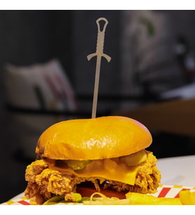 Kamp Ayısı® Sword™ 6 Adet Paslanmaz Çelik Burger Şişi  (Gri)