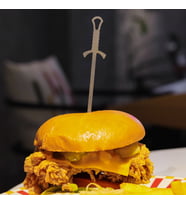 Kamp Ayısı® Sword™ 6 Adet Paslanmaz Çelik Burger Şişi  (Gri)