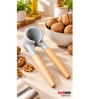 ByMyHand Döküm Metal Ahşap Saplı Ceviz Kıracağı No1