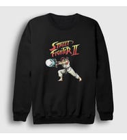 Presmono Unisex Siyah Ryu Hadouken Street Fighter Sweatshirt 411201tt