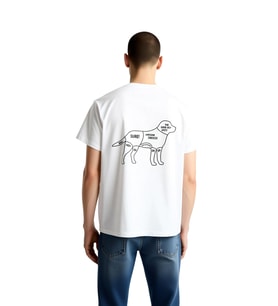 Erkek Günlük Tişört Köpek Baskılı Komik Desen Konforlu Rahat Kesim Kısa Kollu Yuvarlak Yaka Modern