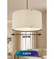 Krem Kumaş Başlıklı Sarkıt ize 35 CM