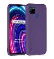 Microsonic Matte Silicone Realme C25Y Kılıf Mor