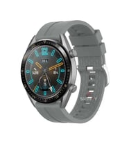 Huawei Watch 3 Elite-Classic 46mm-Watch 3 Pro-Elite 22mm Uyumlu NovaGT Supreme Silikon Kordon (Gri)