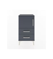 Arges Komodin 2 Raflı 2 Çekmeceli Tek Kapaklı 44x30x80 Antrasit-Antrasit